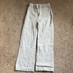 ROLLA'S High Rise Striped Jeans - Blue and White